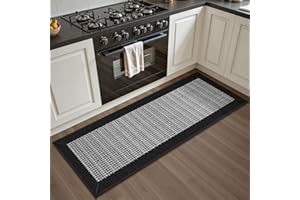 SIXHOME Black 40 * 120cm Kitchen Mats non slip Washable Modern Kitchen Absorbent and Stain-Resistant Kitchen Floor Runners