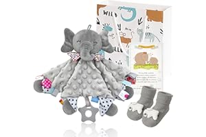 UNMOT Baby Gifts Set, Unisex New Born Gift Sets with Baby Comforters Blankets and Unique Socks for New Girl Boy or Mommy to be