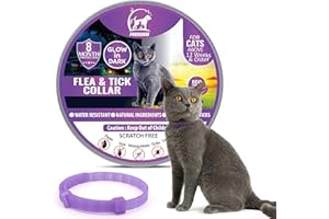 PAWSGUARD Cat Repellent Treatment, Single Pack Repellent Collar, Adjustable for Small Medium Large Cats, Glow in the Dark Natural Waterproof Design (Single Pack Purple)