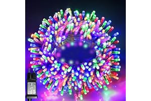 EASTERNSTAR Łańcuch Świetlny, Lampki Choinkowe, 55M 500 LED Kurtyna Świetlna z Sterowanie Pilotem, 8 Trybów Wodoodporne, na Wesele, Imprezę, Halloween, Boże Narodzenie, Dekoracje, Kolorowy