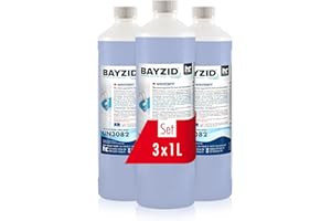 HÖFER CHEMIE BAYZID Produit d'Hivernage pour Piscine 3L (3 x 1 L) - Effet Détartrant, Algicide et Anti-Moisissures - Préparation Hivernale Efficace pour Piscines