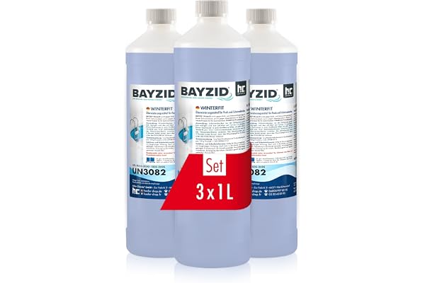 BAYZID Produit d'Hivernage pour Piscine 3L (3 x 1 L) - Effet Détartrant, Algicide et Anti-Moisissures - Préparation Hivernale Efficace pour Piscines