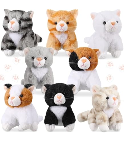 Living Nature Katzen-Plüschtier, 6 Designs, 1 Stück