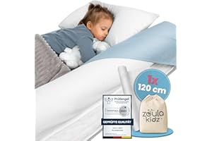 ‎ZOULA KIDZ zoula kidz® aufblasbarer Rausfallschutz Bett Reise mit Oeko-TEX® Stoffbezug 120 cm - geeignet für alle Betten, ideal als Bettgitter fürs Kinderbett - Bettkantenschutz & Absturzsicherung - Fallschutz