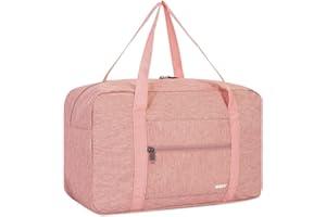 Bagaż podręczny do samolotu, torba podróżna, mały, składany, bagaż podręczny, Ryanair, 40 x 20 x 25 cm, torba sportowa, torba szpitalna, torba weekendowa firmy WANDF, Denim ciemnoróżowa 20 l