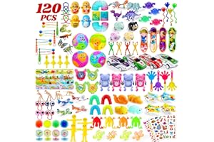 TOANWOD 120Pcs Christmas Party Bag Fillers for Kids: Stocking Fillers Party Bag Fidget Toys - Christmas Class Gifts Classroom Prizes Party Favours - Xmas Eve Box Fillers Birthday Girls Boys