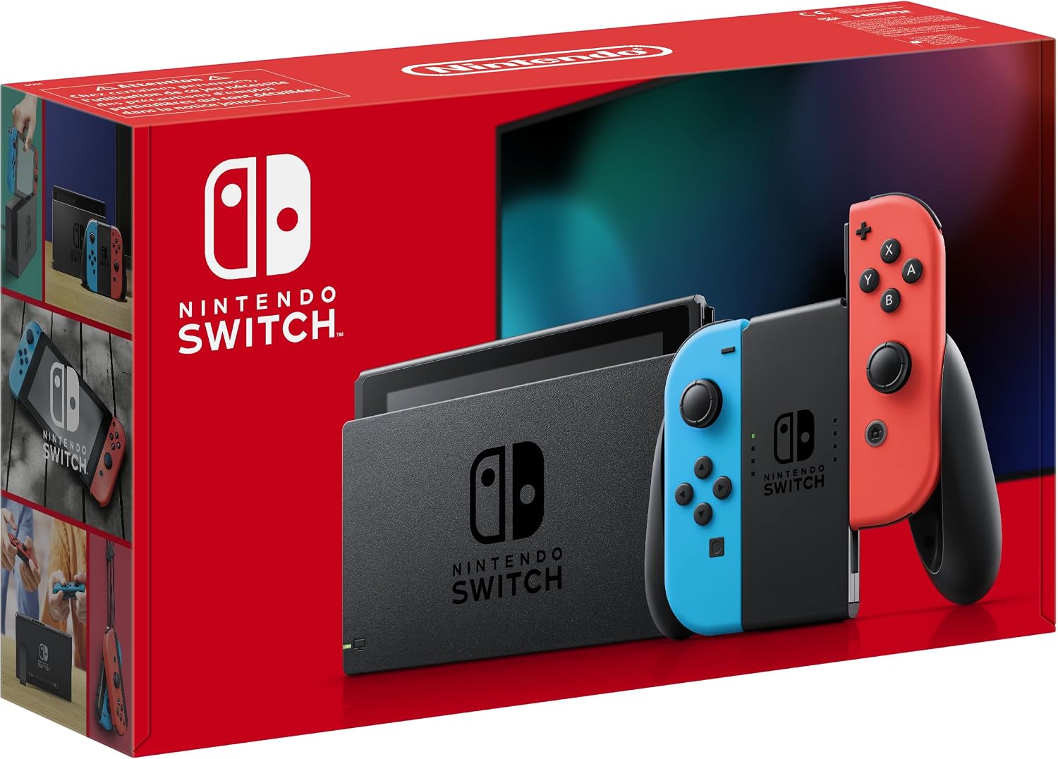 Nintendo Console Switch avec Joy-Con bleu néon et rouge néon