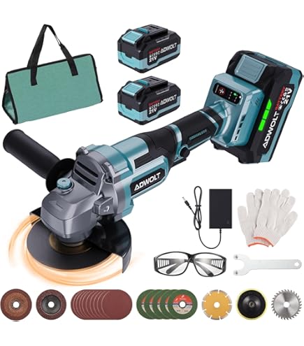 Makita DGA517Z haakse slijper 18,0 V met paddle-schakelaar (zonder accu, zonder oplader), 18 V, zwart, blauw