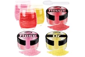 HXDZFX Paillettes Comestibles - 3 Couleurs Paillette Alimentaire Gâteaux, Paillettes Alimentaires Boissons, Gâteaux, Chocolats, Muffins, Vodka, Cocktail, Crème (4g par Bouteille)