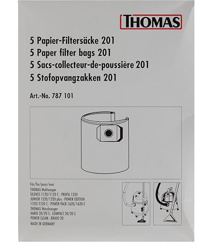 15 Staubsaugerbeutel Passend Für Thomas Power Pack 1620 | Staubbeutel Aus Vlies | Von Staubbeutel-Discount