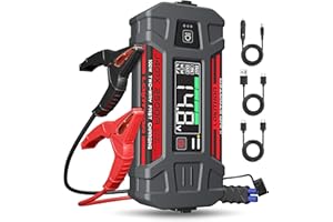 LOKITHOR J401X 2500A Booster Batterie Voiture with -40℉ Ultra-Low Temperature Start, 12V Démarreur de Voiture (pour 8.5L Gas ou 6.5L Diesel) avec 100W Two-Way Fast Charging, 3,95'' Écran Intelligent