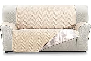 Martina Home Milano Funda Cubre Sofá, Protector para Sofás Acolchado Reversible 3 Plazas XL Beige/Lino