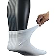 Yomandamor Mens Bamboo Seamless Diabetic Socks Soft Top Ankle Socks,6 Pairs Size 6-11 UK