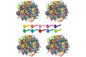 PARFCO Rundkopfklammern, 400 Stück Musterklammern, Farbe Runde Enden Musterbeutelklammer, mit Aufbewahrungsbox, Scrapbooking klammern, für Scrapbooking, Papier, Karten