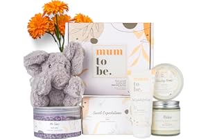 PAMPER BELLE New Mum to Be Gifts Hamper - 6 Luxury Baby Shower Gifts for Mum and New Born Baby Essentials. Pamper Gifts for Women Pregnancy Gifts for Mum Expecting with - New Mum Gifts