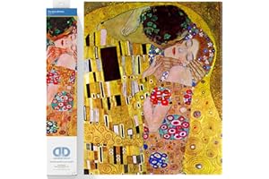 DIAMOND DOTZ Diamond Painting de Klimt. Cuadro de Diamantes 5D de El Beso. Kit Completo de Pintura con Diamantes de 71.12 x 55.90 cm