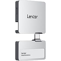 外付けハードディスク・ドライブ Lexar Professional GO SSD 1TB with Hub Lexar 1TB Professional Go Portable SSD w/Hub, Supports Apple