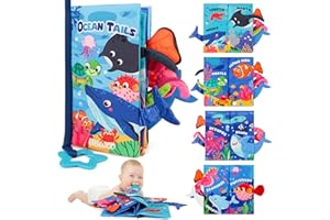 BBWOO Baby Books 0-6 Months, Sensory Toys for Babies, Touch & Feel Tummy Time Books Baby Gifts for 0 3 4 6 Months Boys Girls