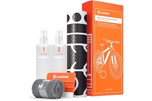 Luxshield Film de Protection Cadre du vélo pour vélo de Route, vélo électrique, VTT, BMX, etc. - Pack de 21 pièces Contre des éclats de Pierres - Carbonique & Autocollant