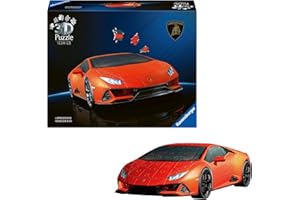 Ravensburger - Puzzle 3D Lamborghini Huracán EVO | Modellismo Da Costruire Adulti | 163 Pezzi | Regalo Bambino 8 Anni e Più | Regalo Adulti | Regalo Natale