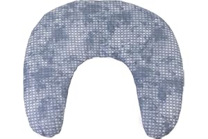 ‎GIRAFFENLAND Kirschkern Nackenhörnchen 30x33 grau-blau | Kirschkernkissen Nacken | Nackenkissen Wärmekissen