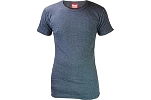 HEAT HOLDERS - Mens Winter Warm Cotton Thermal Underwear Short Sleeve T Shirt Vest