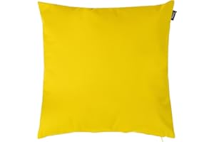 Bean Bag Bazaar Plain Cushion, Yellow Cushion, Cushion with Cover Included, Water Resistant, Outdoor Cushions for Garden Furniture