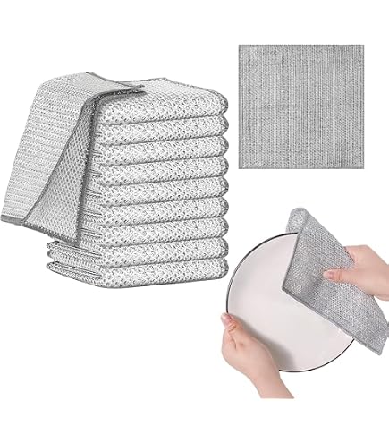 XSHAO® 30 Pezzi Strofinacci Multiuso in Filo Metallico, Riutilizzabili Canovaccio in Filo Metallico Antigraffio Panni Metallici per Cucina 20 x 20 cm