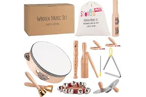 Stoie's Musikinstrument i trä, slagverk barn musikinstrument, Montessori unik lek småbarn musikinstrument för barn i åldrarna