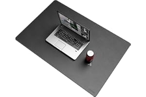 ‎CENNBIE CENNBIE Schreibtischunterlage Leder, 90x60cm extra großeTischunterlage, erweitertes PU-Leder Mauspad xxl, wasserdichte Schreibunterlage auf Schreibtischen, Büro und Zuhause Tischunterlage (schwarz)