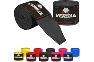 VERSAL Boxing Hand Wraps 4-Meter Inner Gloves Bandages Wrist Support Wraps Under Mitts Knuckle Fist Protector MMA Muay Thai Kickboxing Handwraps for Martial Arts Training Gym Workout | Men & Women