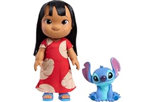 Just Play Coffret Lilo & Stitch de Disney composé d’Une poupée articulée mesurant 35,6 cm de Haut à l’effigie de Lilo et d’Une Figurine de Haut à l’effigie de Stitch, 3 Ans et Plus
