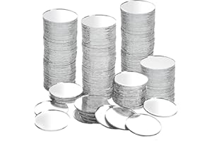 YOUEON 200pcs Small Round Glass Mirrors, 1 Inch Round Mirror for Cafts, Mini Circle Mosaic Mirror Tiles for DIY Projects, Traveling, Framing, Decoration
