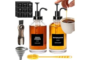 kaffesmakkoncentrat uppsättning om 2 500 ml, sirap pumpdispenser av glas