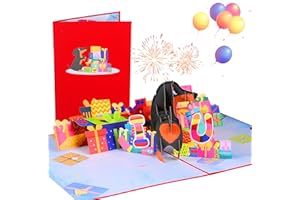 EUIOOVM Kartka na Walentynki, kartka urodzinowa 3D, dla zwierząt domowych, psa, pudełko na prezent, kartka z życzeniami, słodka kartka z życzeniami z napisem "Kocham Cię", kartka z kopertą, dla