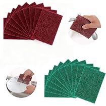 Spugne Abrasive Antigraffio Per Piatti E Cucina – Confezione Da 8 Pezzi, Doppia Faccia, Lato Morbido E Lato Abrasivo, Misura 8,5x6x4 Cm, Per Pentole, Lavelli E BBQ