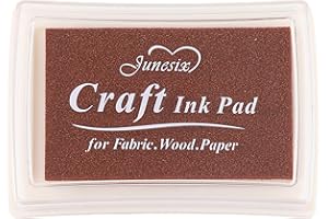 YPSelected Craft Ink Pad Inkpad for Paper Wood Fabric 15 Colors Available for Rubber Stamps (Brown)