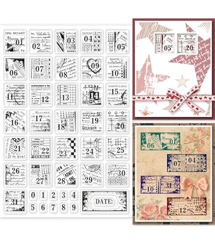 4 Timbri In Silicone Trasparenti Per Scrapbooking - Alfabeto, Musica, Decorativi - Foto 3