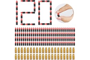 DAZZTIME Pistolet à Billes Balles en Mousse,160 pièces Balle Molle Dart Refill,Mousse Recharge de FléChettes,Munitions,Flechette Nerf,Accessoires de Pistolets Jouets,pour 14+