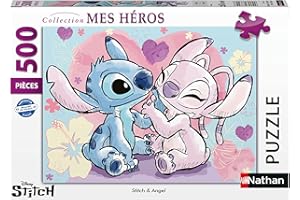 Puzzles Nathan- Puzzle de 500 Piezas de Stitch & Angel/Disney Classique Adultos (Ravensburger 4005556873227)