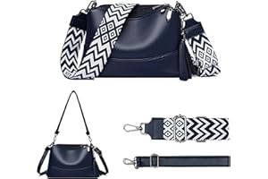 LANXINGLUO Kleine Handtasche Damen Umhängetasche Veganes Leder Handbags For Women Blau Mehrere Taschen Mit 3 austauschbaren Schultergurten
