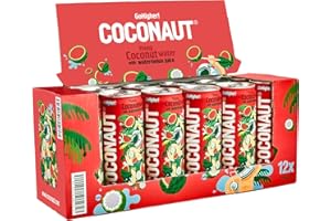 COCONAUT Kokoswasser mit Wassermelonengeschmack – Coconut Water aus 100% jungen Kokosnüssen – erfrischend, kalorienarm, vegan, gesund und isotonisch (12 x 320 ml Dose – inklusive Einwegpfand)