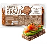 Keto Protein Bread with Flax Seeds - 2 Packs of 4 Slices | 30% Protein, 9% Carbohydrates, 8.5% Fiber - Protein Bread Ideal fo