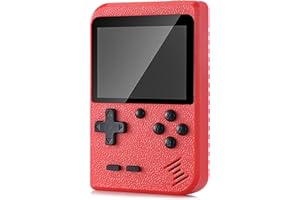 MABENDE Portable Handheld Games Console with 800 Classical Games,Mini Retro Game Player Support for Connecting TV and Two Players,1020mAh Rechargeable Battery, Present for Kids and Adult (Red)