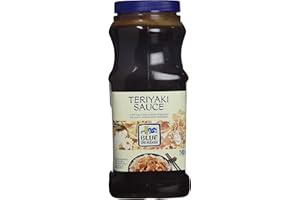Blue Dragon Salsa Teriyaki con Jengibre, Salsa de Soja Japonesa, Sabor Dulce Caramelo, Teriyaki, 1 Litro (Paquete de 1)