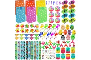WOOWAIR Juego de 111 obsequios de cumpleaños para niños, regalo de cumpleaños, regalo para invitados, juego de obsequios para niñas y niños para cumpleaños infantiles, recompensas escolares, fiestas
