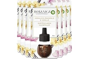 ‎BOTANICA BY AIR WICK Botanica by Air Wick Duftölflakon – Duft: Himalaya-Magnolie & Vanille – Nachhaltig hergestellt mit natürlichen Inhaltsstoffen – 7 x Duftölflakon Nachfüller