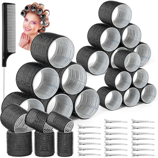 12er-Set Lockenwickler Selbsthaftend, 36mm, Ohne Hitze – Für Natürliche, Schonende Locken Zu Hause