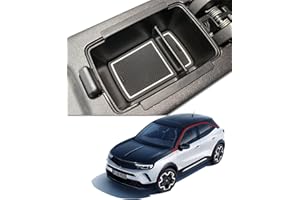 【4 Colors】MEDZUK Compatible with Vauxhall Mokka B 2020-2023 2024 Center Console Storage Box Armrest Tray Organiser Accessories with Non-Slip Mats (White)