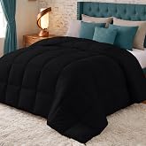 Utopia Bedding Warm Duvet for 105 cm Bed, 200 x 200 cm, Black | 370 g/m&sup2; Premium Fluffy Filling That Provides Warmth, Cozy Fe